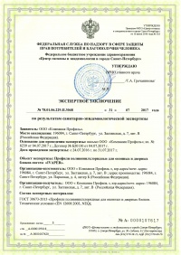Сертификат соответствия Сан-эпид