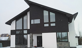 Загородный дом с алюминиевым теплым остеклением
