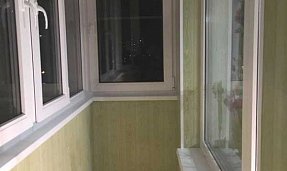 Остекление балкона с торцевой стенкой сложной формы