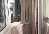 Остекление и отделка закругленного балкона